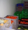 Caisses de divers produits végétaux